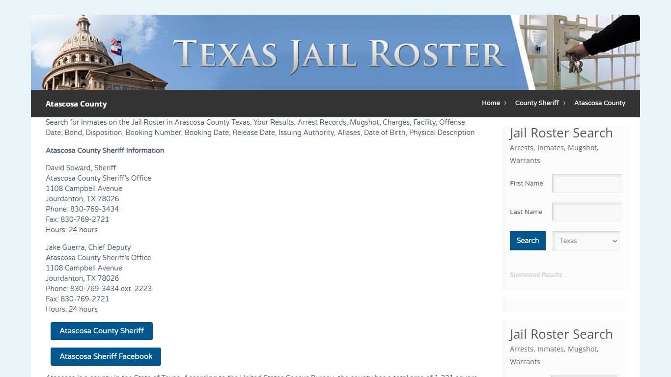 Atascosa County | Jail Roster Search